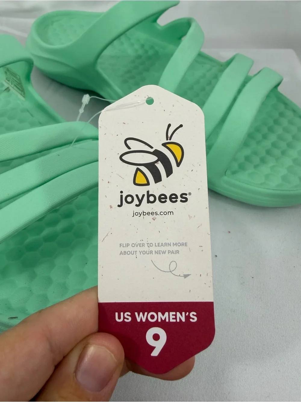 NWT Joybees Women’s Size 9 Mint Green Slip-On Sandals